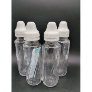 Evenflo Glass Baby Bottles 8 Oz, 4 Pack, New
